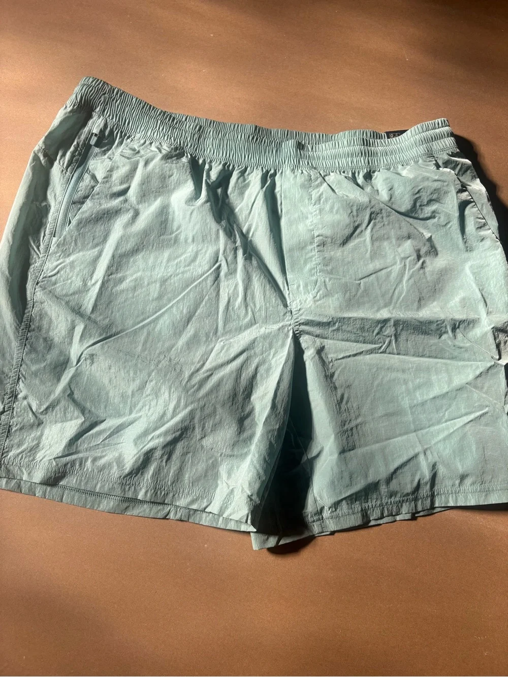 Men's Athletic Shorts in Aqua Green with Elastic Waist
